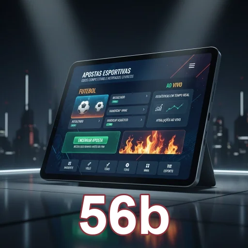 Pessoa usando o app 56b para jogar no celular